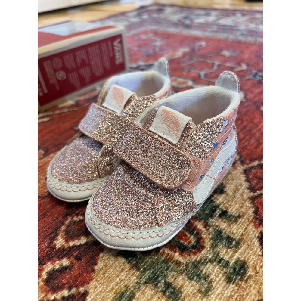 Vans Glitter Pink Crib Shoes